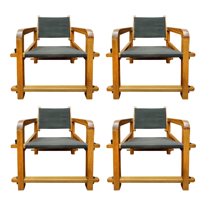Jacques Adnet Vintage French Mid-Century Modern Lounge Chairs Jacques Adnet Vintage French Mid-Century Modern Lounge Chairs